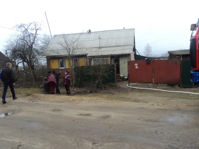 Пожар жилого дома в д. Потеряевка Славгородского района