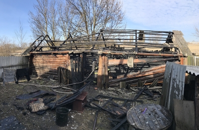 Загорание сарая в д. Красный Восход Славгородского района