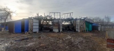 Пожар гаража в г.Славгороде