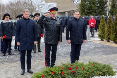 Торжественный митинг ко дню белорусской милиции прошел в мемориальном комплексе Константина Владимирова