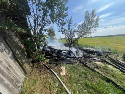 Горел сарай в Летягах