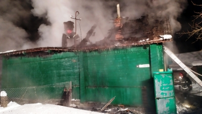 Пожар частного в Славгороде