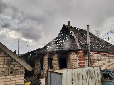 Пожар дома в Славгороде