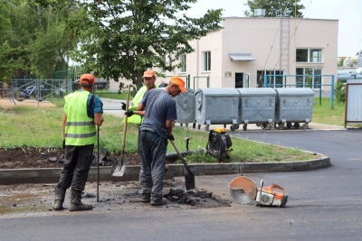Работы по&nbsp;укладке асфальта
