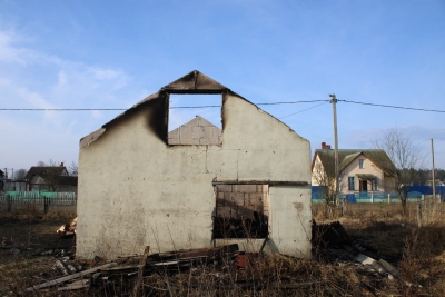 Сгорел сарай в аг. Лесная